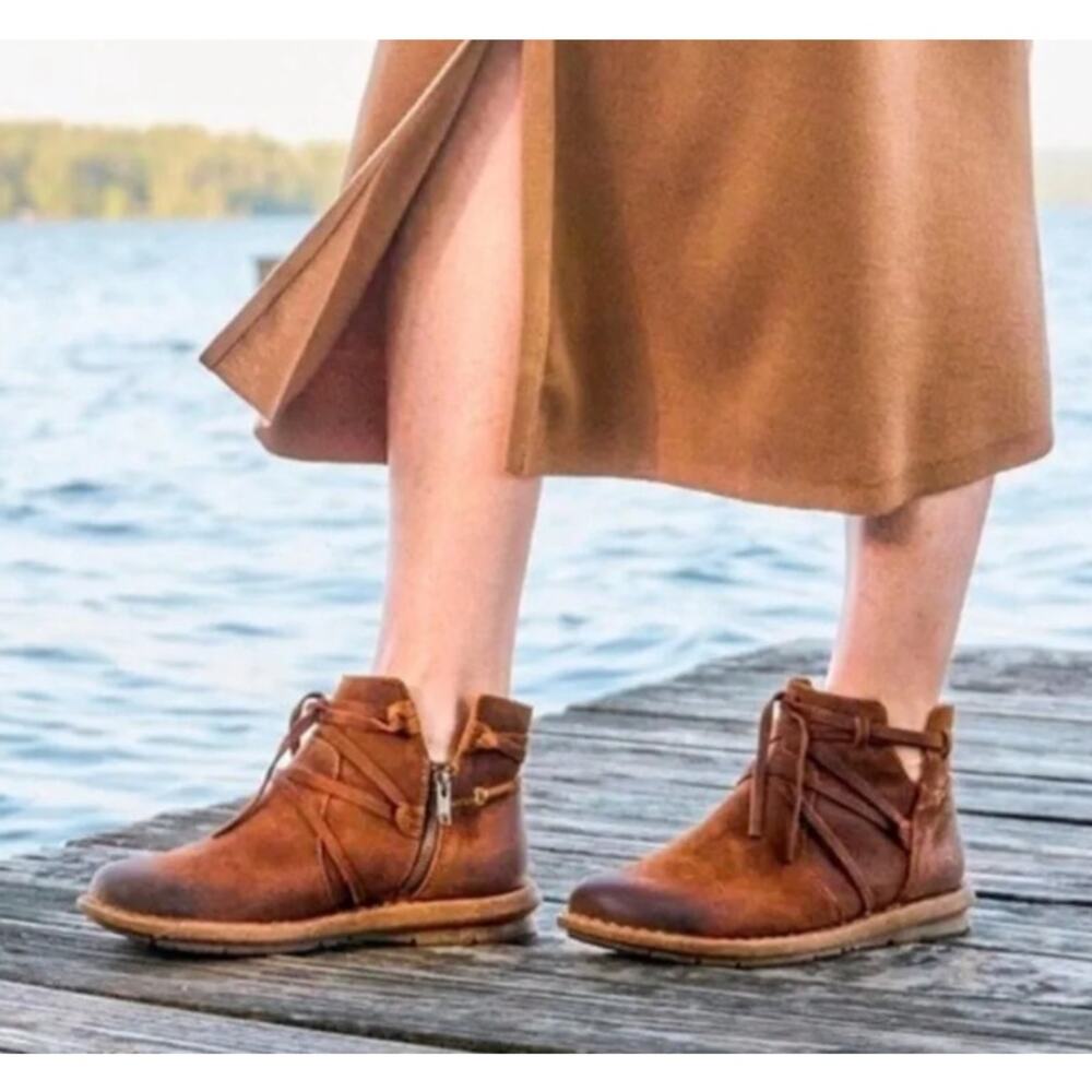 Born Suede Tarkiln Chukka Glazed Ginger Boots sz 7 NIB